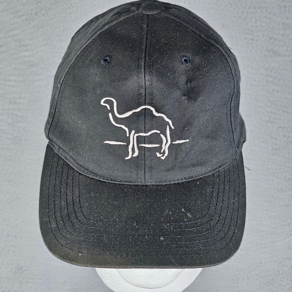 Camel Hat Mens OSFA Black Joe Camel Vintage Snapback Tobacco Promo Embroidered